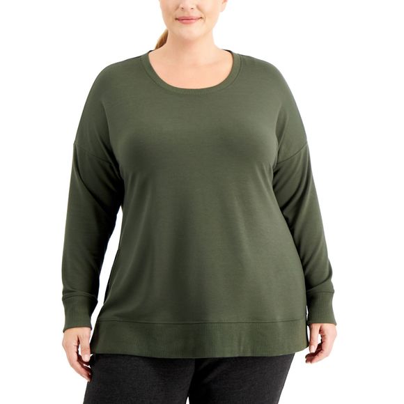 Ideology Womens Activewear Solid Sweatshirt Size 2X - Picture 3 of 4